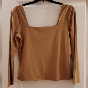Express Camel Long Sleeve Women's Top